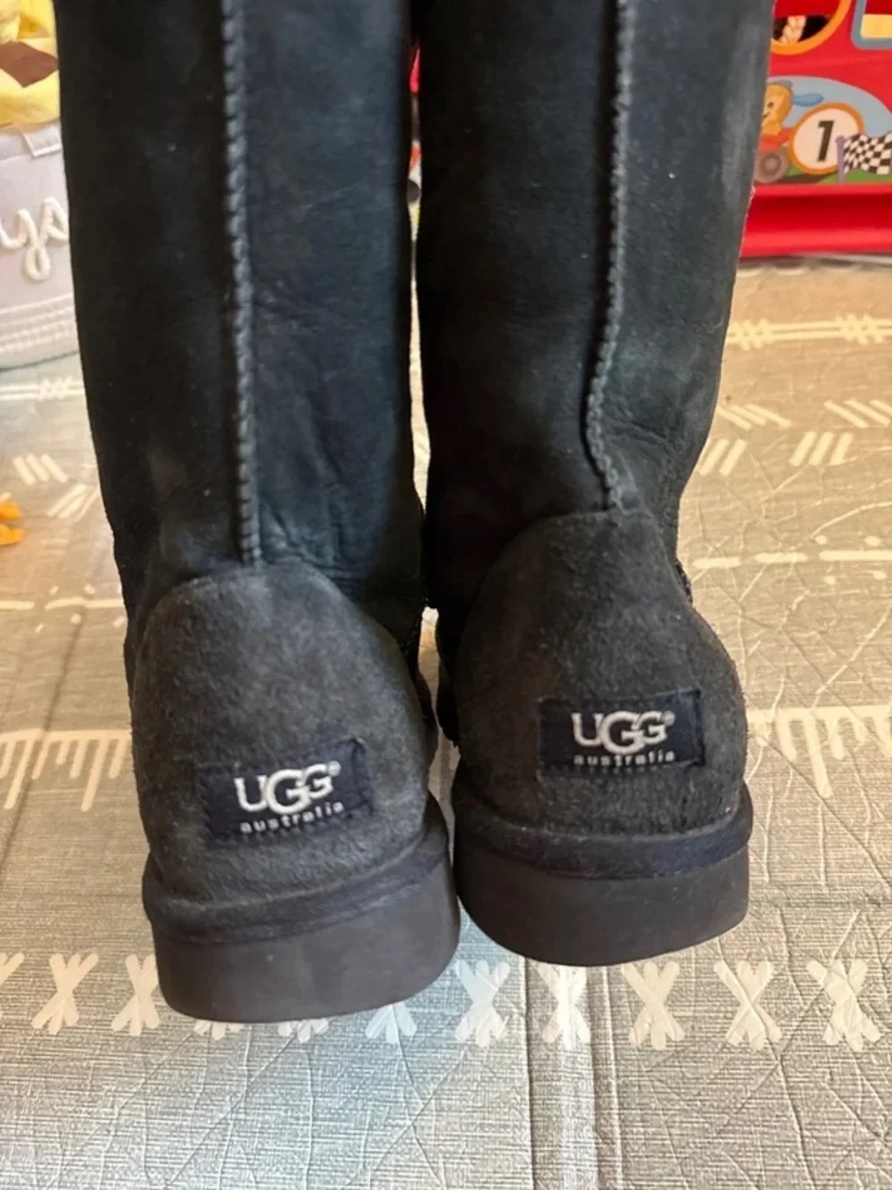 UGG Women Classic Tall Black Suede Boots